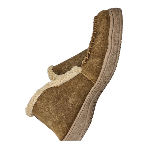 Clarks Bennet Lined Suede Men's Slipper Bootie Light Brown Size 9 Medium - Picture 6 of 8